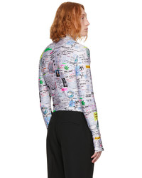 T-shirt manica lunga stampata multicolore di Coperni