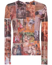 T-shirt manica lunga stampata multicolore di Y/Project
