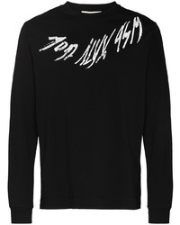 T-shirt manica lunga stampata nera e bianca di 1017 Alyx 9Sm