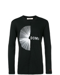 T-shirt manica lunga stampata nera e bianca di Damir Doma