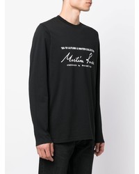 T-shirt manica lunga stampata nera e bianca di Martine Rose