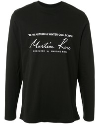 T-shirt manica lunga stampata nera e bianca di Martine Rose