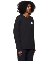 T-shirt manica lunga stampata nera di Nike