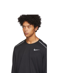 T-shirt manica lunga stampata nera di Nike