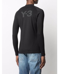 T-shirt manica lunga stampata nera di Y-3