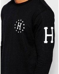 T-shirt manica lunga stampata nera di HUF