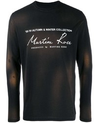 T-shirt manica lunga stampata nera di Martine Rose