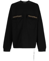 T-shirt manica lunga stampata nera di Mastermind World