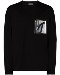 T-shirt manica lunga stampata nera di NULABEL