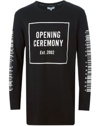 T-shirt manica lunga stampata nera di Opening Ceremony