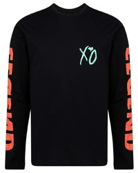 T-shirt manica lunga stampata nera di The Weeknd