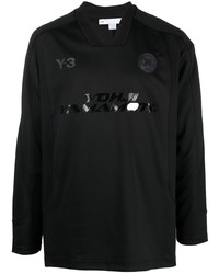 T-shirt manica lunga stampata nera di Y-3