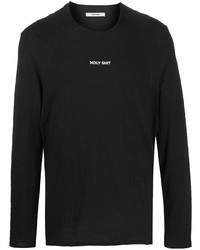 T-shirt manica lunga stampata nera di Zadig & Voltaire