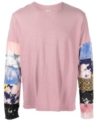 T-shirt manica lunga stampata rosa di KAPITAL