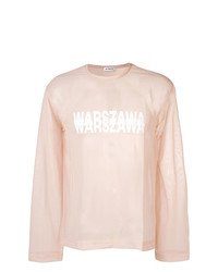 T-shirt manica lunga stampata rosa di Misbhv