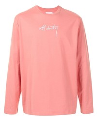 T-shirt manica lunga stampata rosa di Off Duty