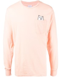 T-shirt manica lunga stampata rosa di RIPNDIP