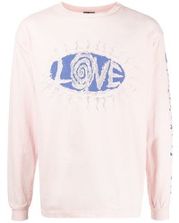 T-shirt manica lunga stampata rosa di SAINT MXXXXXX