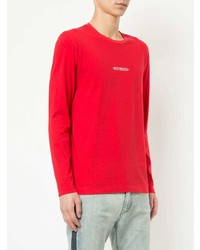 T-shirt manica lunga stampata rossa di Loveless