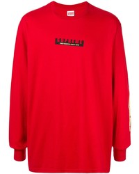 T-shirt manica lunga stampata rossa di Supreme