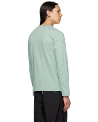 T-shirt manica lunga stampata verde menta di Comme Des Garcons Homme Plus