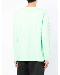 T-shirt manica lunga stampata verde menta di New Balance
