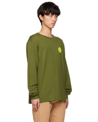 T-shirt manica lunga stampata verde oliva di Saturdays Nyc
