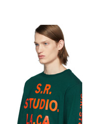 T-shirt manica lunga stampata verde scuro di S.R. STUDIO. LA. CA.