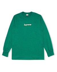 T-shirt manica lunga stampata verde scuro di Supreme
