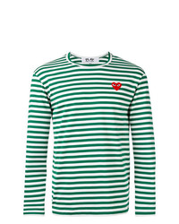 T-shirt manica lunga stampata verde di Comme Des Garcons Play