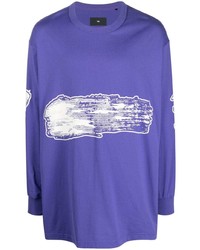 T-shirt manica lunga stampata viola di Y-3