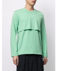 T-shirt manica lunga verde menta di Comme Des Garcons SHIRT