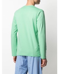 T-shirt manica lunga verde menta di Comme Des Garcons SHIRT