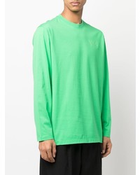 T-shirt manica lunga verde menta di Y-3
