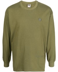 T-shirt manica lunga verde oliva di AAPE BY A BATHING APE