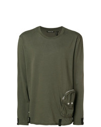 T-shirt manica lunga verde oliva di Helmut Lang