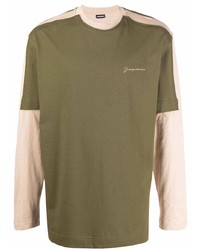 T-shirt manica lunga verde oliva di Jacquemus