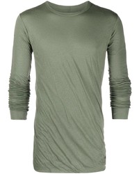 T-shirt manica lunga verde oliva di Rick Owens