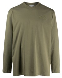 T-shirt manica lunga verde oliva di Y-3