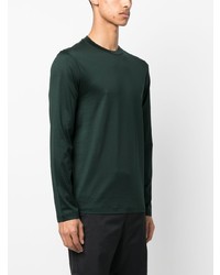 T-shirt manica lunga verde scuro di Emporio Armani