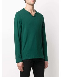 T-shirt manica lunga verde scuro di Zadig & Voltaire
