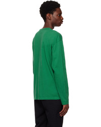 T-shirt manica lunga verde di MAISON KITSUNÉ