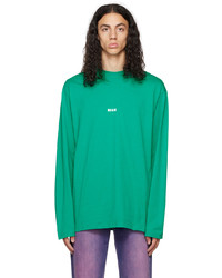 T-shirt manica lunga verde di MSGM