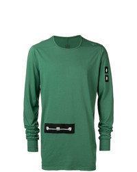 T-shirt manica lunga verde di Rick Owens DRKSHDW