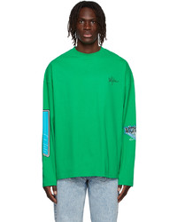 T-shirt manica lunga verde di We11done