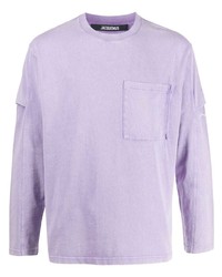 T-shirt manica lunga viola chiaro di Jacquemus