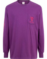 T-shirt manica lunga viola melanzana di Supreme