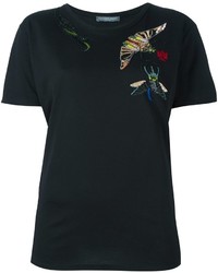 T-shirt nera di Alexander McQueen