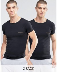 T-shirt nera di Emporio Armani