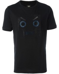 T-shirt nera di Fendi